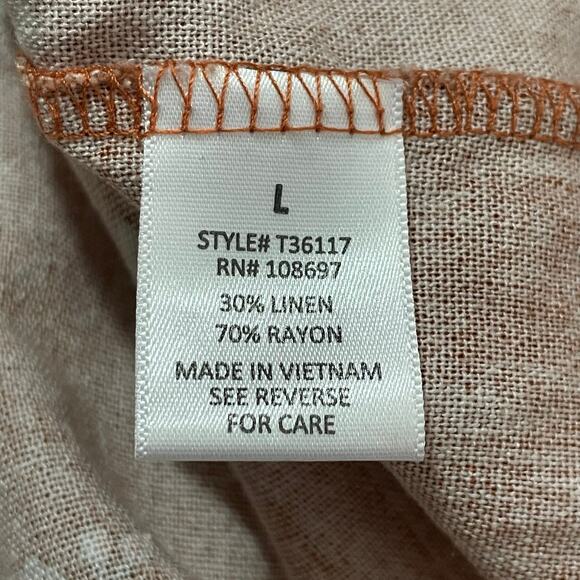 Alice Blue Floral Button Front Top - Rust - Large - Picture 8 of 10